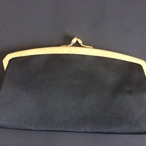 LOEWE Luxury Black and Gold Evening Clutch